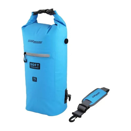 Водонепроникна сумка OverBoard Soft Cooler Bag 15L 600 г ПВХ зберігає напої холодними 24+ години система Fold Seal System™