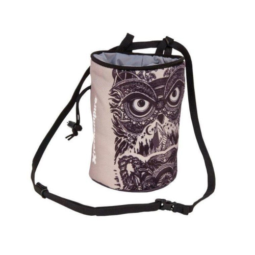 Мішечок для магнезії Rock Empire Chalk Bag Owl вага 82 г м'яка флісова підкладка еластичний тримач для щітки