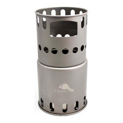 Дров'яна піч TOAKS Titanium Backpacking Wood Burning Stove вага 228 г розміри 10.5 x 20.5 см компактна та легка Дров'яна піч TOAKS Titanium Backpacking Wood Burning Stove вага 228 г розміри 10.5 x 20.5 см компактна та легка