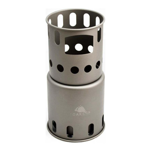 Дров'яна піч TOAKS Titanium Backpacking Wood Burning Stove Small легка вага 151 г компактні розміри 9.4 x 18.3 см