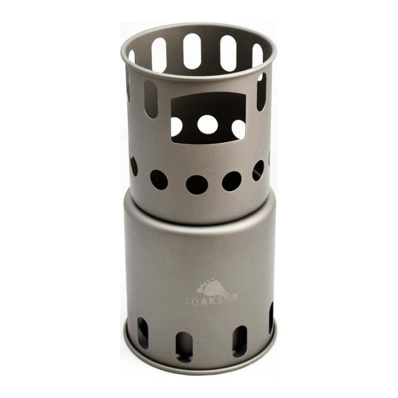 Дров'яна піч TOAKS Titanium Backpacking Wood Burning Stove Small легка вага 151 г компактні розміри 9.4 x 18.3 см