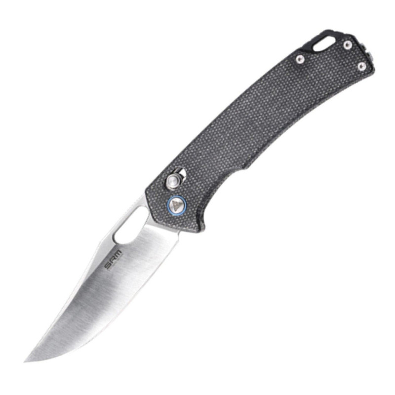 Складной нож SRM Retriever 9203-MB чорний длина лезвия 90 мм твердость 58-60 HRC вес 86 г