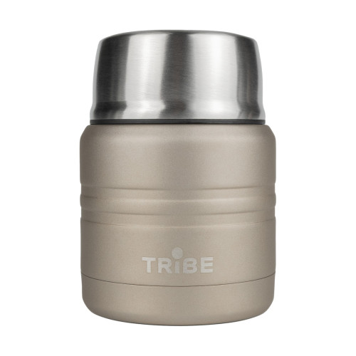 Термос Tribe Food Jar T-DE-0021 0.35 л бежевій для гарячих та холодних страв легкий та міцний матеріал