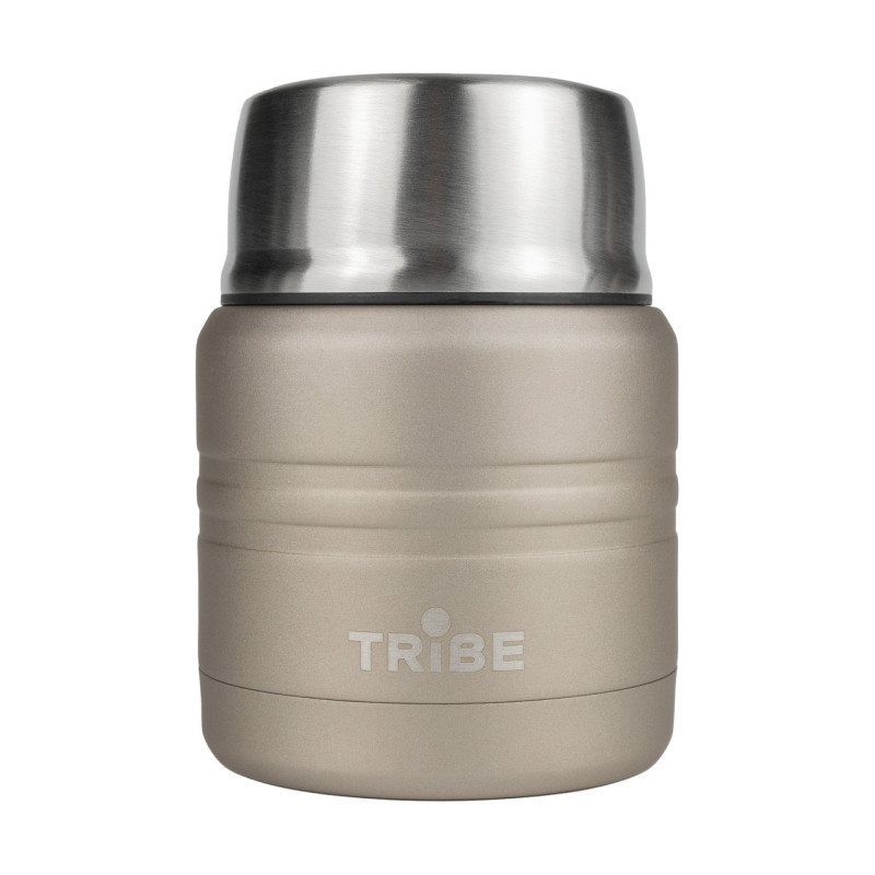 Термос Tribe Food Jar T-DE-0021 0.35 л бежевій для гарячих та холодних страв легкий та міцний матеріал