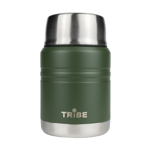 Термос Tribe Food Jar 0.45 л T-DE-0022 оливковий идеален для горячих и холодних блюд удобная форма для переноски