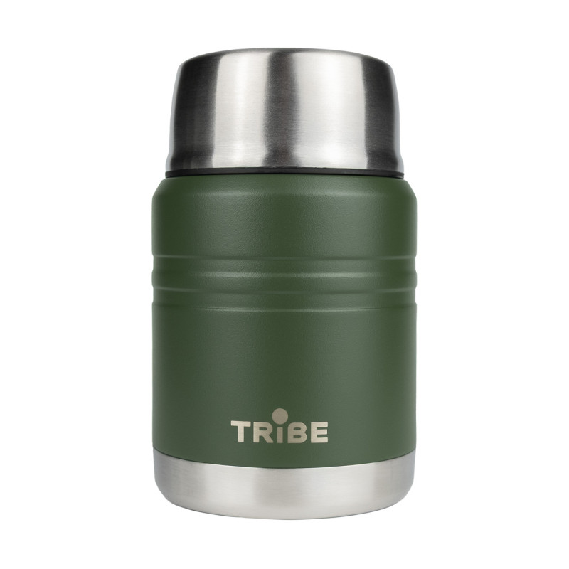 Термос Tribe Food Jar 0.45 л T-DE-0022 оливковий идеален для горячих и холодних блюд удобная форма для переноски