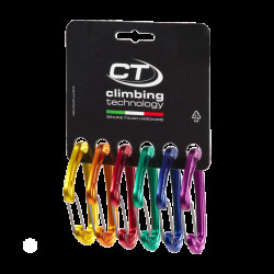 Набір карабінів Climbing Technology Fly-Weight Evo 6 шт вага 26 г розривне навантаження 25 кН алюмінієвий сплав Набір карабінів Climbing Technology Fly-Weight Evo 6 шт вага 26 г розривне навантаження 25 кН алюмінієвий сплав