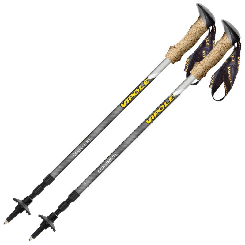 Трекингові палки Vipole Carbontrek Cork DLX S25 02 100% HM Carbon вес 173 г TwistLock для активного відпочинку