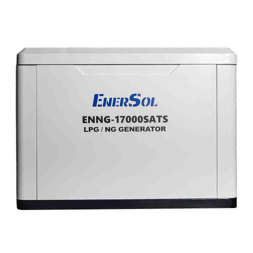 Газовий генератор EnerSol ENG-17000SATS 17 кВт однофазний електростартер рівень шуму 72 дБ захист IP23