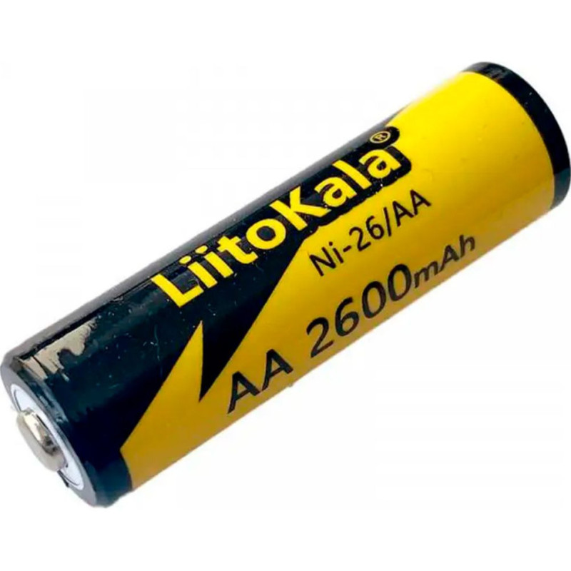 Акумулятор LiitoKala Ni-26/AA 1.2V 2600mAh NiMH низкосаморозрядний 800-1200 циклов зарядки 12 месяцев гарантии