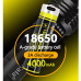 Акумулятор LiitoKala USB-King4000 18650 4000 mAh USB Type-C до 1000 циклів заряд-розряд 3.7 В 18.6 х 72 мм