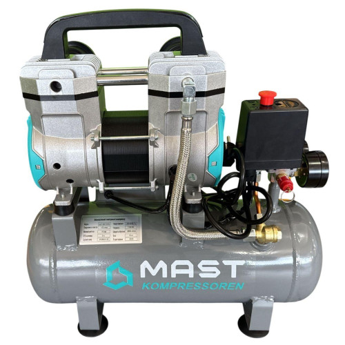Безмасляний поршневий компрессор Mast MOF1390/1100-9L продуктивність 175 л/хв вага 12 кг