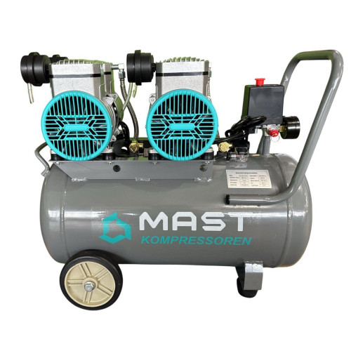 Безмасляний поршневой компресор Mast MOF1680/2x1500-50L потужність 3000 Вт производительность 508 л/мин