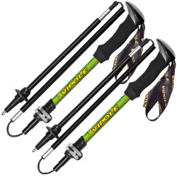 Палки трекінгові Vipole Fuji 130 DLX легкі алюмінієві QuickLock довжина 110-130 см 5 секцій рукоятка RoundHead Палки трекінгові Vipole Fuji 130 DLX легкі алюмінієві QuickLock довжина 110-130 см 5 секцій рукоятка RoundHead