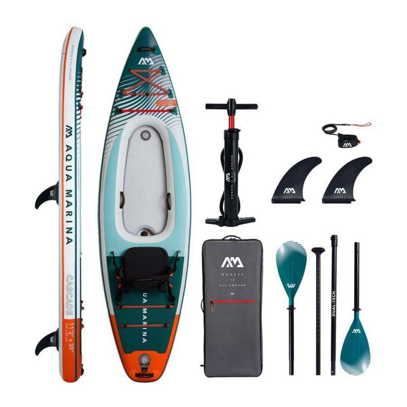Надувной SUP-кайак Aqua Marina Cascade 11'2'' вес 11.3 кг вантажопідйомність 220 кг двухслойний корпус