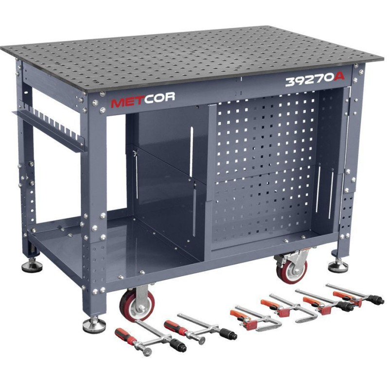 Зварювальний стіл METCOR 1200x750A висока вантажопідйомність 800 кг регулювання висоти 735-900 мм