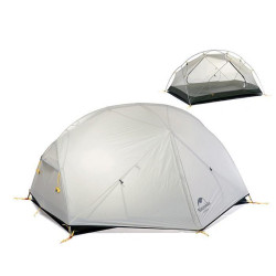 Палатка Naturehike Mongar NH17T007-M 20D сіра двомісна вага 2.3 кг висота 100 см з футпрінтом Палатка Naturehike Mongar NH17T007-M 20D сіра двомісна вага 2.3 кг висота 100 см з футпрінтом