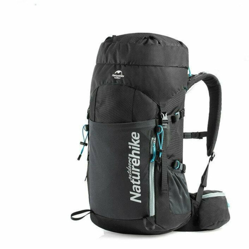 Рюкзак Naturehike NH18Y045-Q 45 л чорний ергономічний нейлоновий зносостійкий для туристичної діяльності