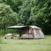 Палатка з навісом Naturehike Village CNK2300ZP021 коричнева велика для 6 осіб вага 15 кг водонепроникність 2000 мм