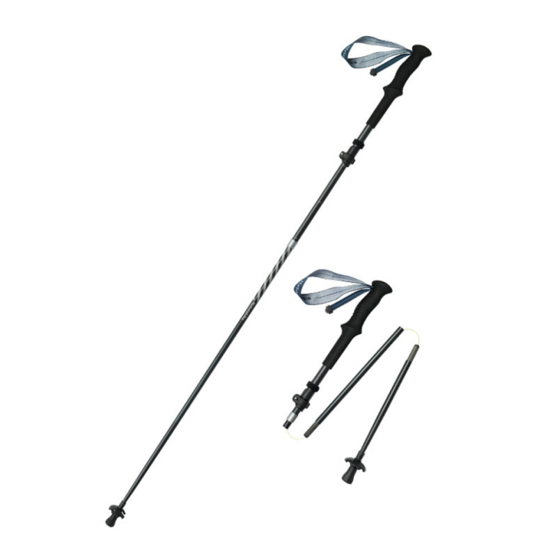 Трекінгова палка Naturehike CNK2450DS013 чорна 115-135 см 5 секцій вага 221 г карбон алюміній EVA