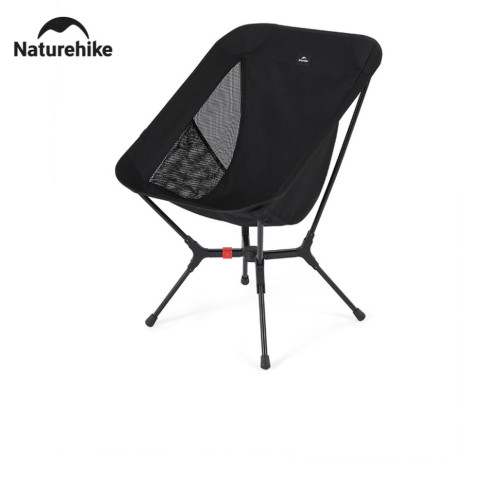 Складний стілець Naturehike Yamami YL01 алюміній чорний вага 1.3 кг максимальне навантаження 180 кг