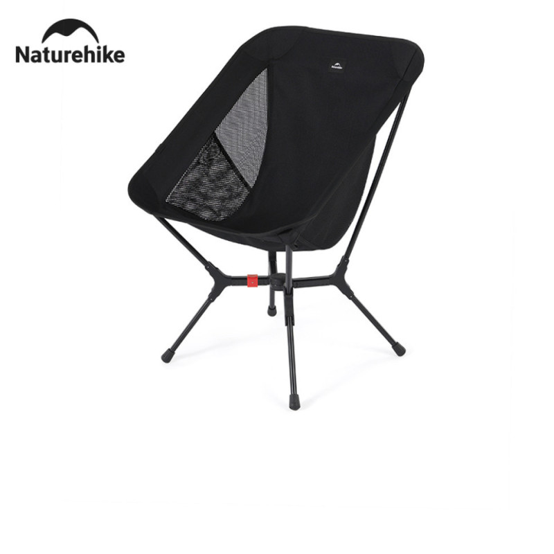 Складний стілець Naturehike Yamami YL01 алюміній чорний вага 1.3 кг максимальне навантаження 180 кг