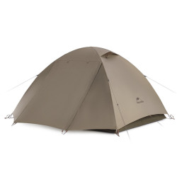 Тримісна палатка Naturehike Greek Style CNK2300ZP024 світло-коричнева вага 3.2 кг розміри 220 х 290 х 125 см два входи