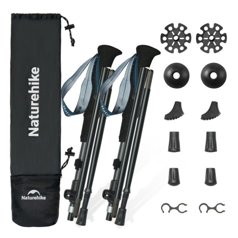 Трекінгові палиці Naturehike Gale Pro CNK2450DS013 115-135 см 2 шт чорний вага 221 г ергономічна ручка