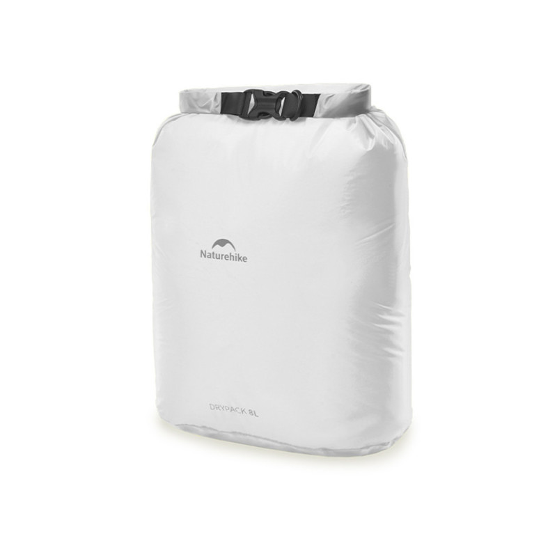 Гермомішок Naturehike CNK2550XB012 8 л білий водостійкість PU2000 мм+ вага 49 г поліамід зі силіконовим покриттям