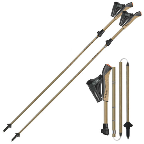 Палки для скандинавської ходьби Gabel Nordic Bamboo Flash XTS 5 секцій максимальна довжина 120 см легкі карбонові