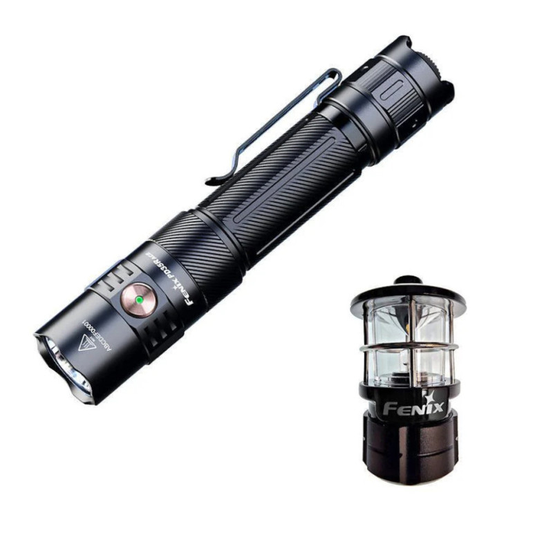 Тактичний ліхтар Fenix PD35R ACE LED 2000 лм 7 режимів IP68 чорний з ключовим ліхтарем CL01 140.5х26.5х23.6 мм