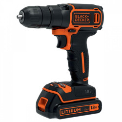 Акумуляторний дриль-шурупокрут BLACK+DECKER BDCD18 18 В максимальний крутний момент 30 Нм вага 1.59 кг Акумуляторний дриль-шурупокрут BLACK+DECKER BDCD18 18 В максимальний крутний момент 30 Нм вага 1.59 кг