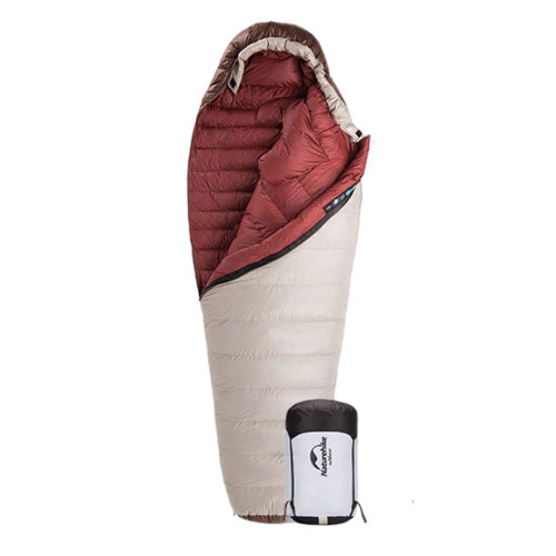 Спальник Naturehike Snowbird NH20YD001 коричневий 560 г р-р L з нейлону для зимових умов комфортна температура 2°C