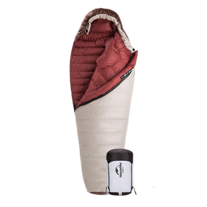 Спальник Naturehike Snowbird NH20YD001 коричневий 560 г р-р L з нейлону для зимових умов комфортна температура 2°C
