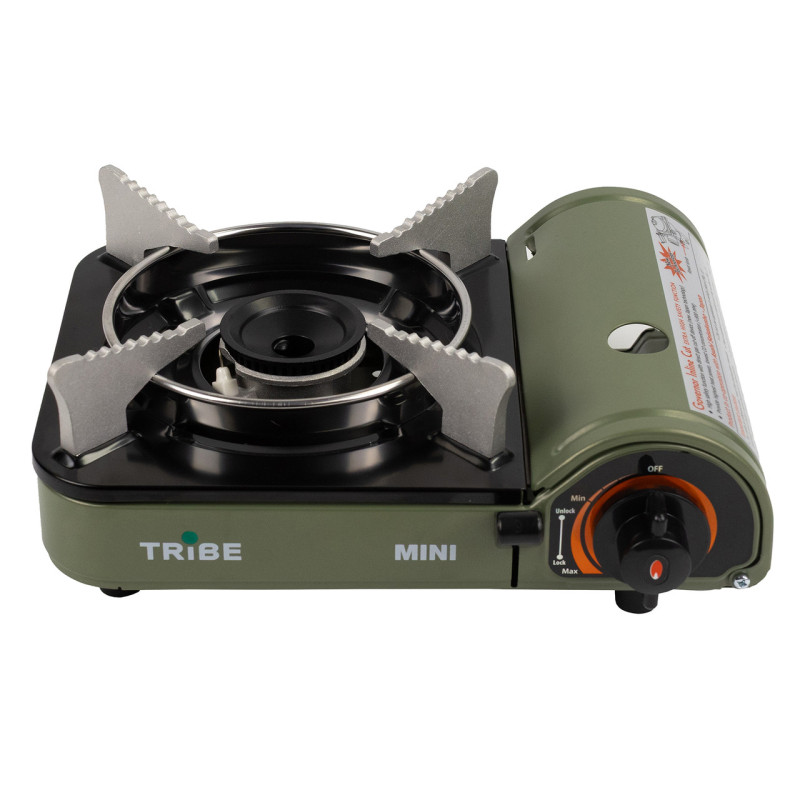 Газова плита Tribe Mini T-HD-0010 портативна оливкова легка компактна для активного відпочинку