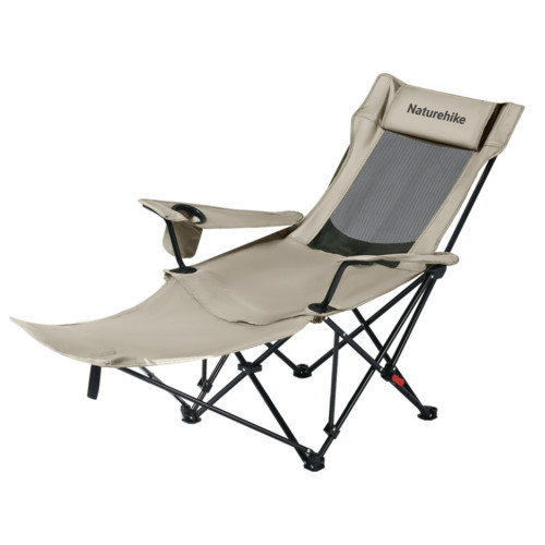 Крісло-шезлонг Naturehike CNK2550JJ023 Nightfall T05 сталь хаки ергономічний дизайн вага 3.9 кг макс. навантаження 100 кг