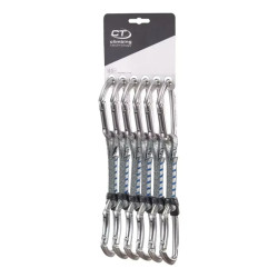 Затяжка з карабінами Climbing Technology Lime B Set NY 12 см Срібло 6 штук міцність 22 кН вага 90 г Затяжка з карабінами Climbing Technology Lime B Set NY 12 см Срібло 6 штук міцність 22 кН вага 90 г
