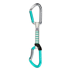 Страховка з карабінами Climbing Technology Salto Set NY 12 см Титан аквамарин вага 200 г міцність 22 kN Страховка з карабінами Climbing Technology Salto Set NY 12 см Титан аквамарин вага 200 г міцність 22 kN