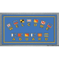 Килимок Osculati Welcome Aboard 40x68 см ворсовий стійкий до атмосферних явищ для яхти та офісу Килимок Osculati Welcome Aboard 40x68 см ворсовий стійкий до атмосферних явищ для яхти та офісу