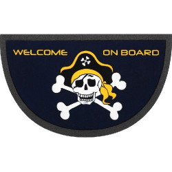 Коврик Osculati Welcome On Board полукруглій пиратский знак 40х68 см велюр пенополіуретан для яхти и дома Коврик Osculati Welcome On Board полукруглій пиратский знак 40х68 см велюр пенополіуретан для яхти и дома