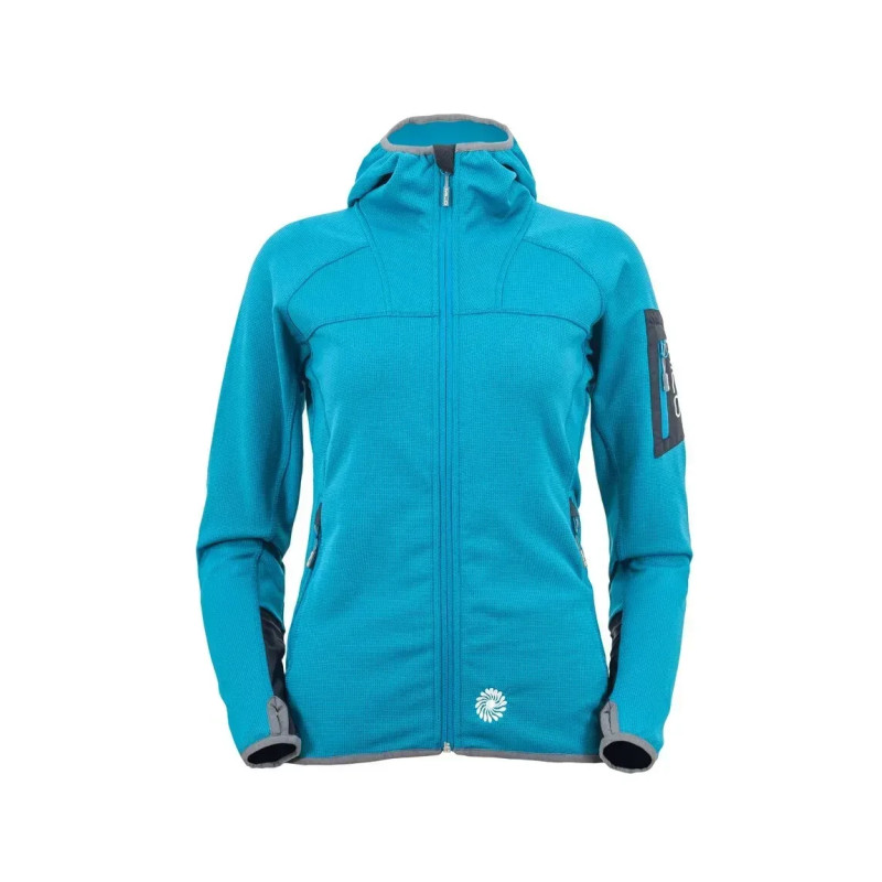 Светшот Milo Heyoo Lady S Ocean Blue Nanoqpile Stretch с капюшоном и 3 кишенями для активних женщин