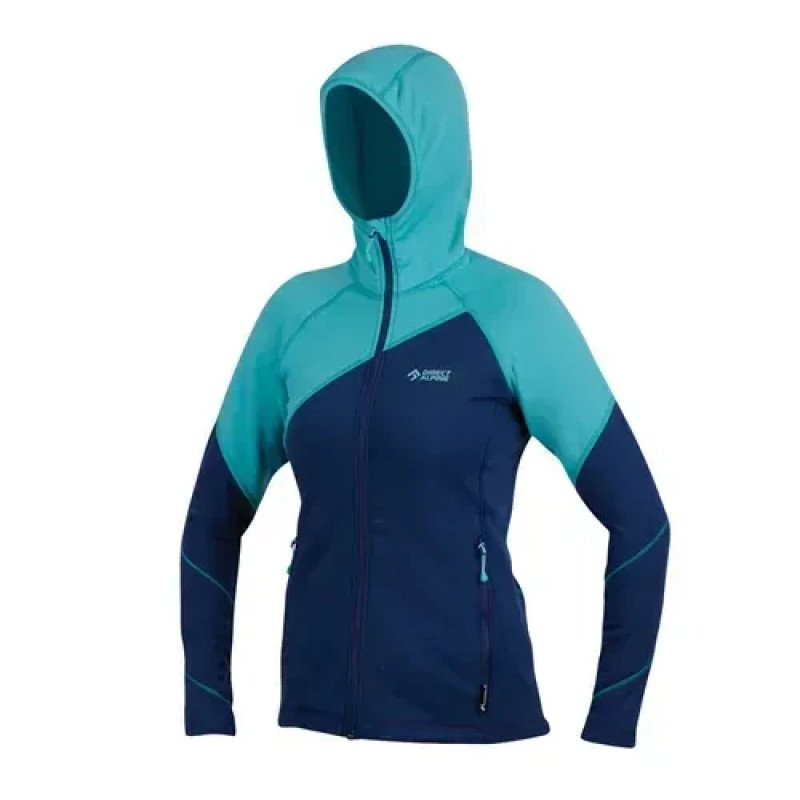 Кофта Directalpine EIRA LADY 2.0 синя/петрол L анатомічний крій капюшон 301 г