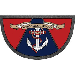 Коврик Osculati Welcome On Board півкруглий якорь 40х68 см водовідштовхувальний велюр Італія новий Коврик Osculati Welcome On Board півкруглий якорь 40х68 см водовідштовхувальний велюр Італія новий