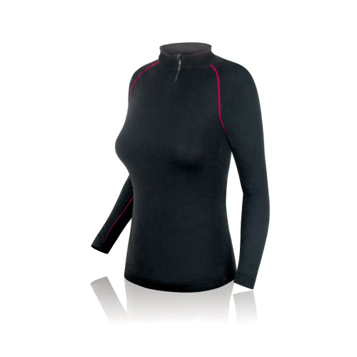 Термокофта F-Lite Primalight 200+ Longshirt Woman поліамід меріноса чорний рожевий S терморегуляція