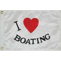 Прапор I Love Boating Taylor 30х46 см нейлоновий з подвійним друком та латунними люверсами для човнів Прапор I Love Boating Taylor 30х46 см нейлоновий з подвійним друком та латунними люверсами для човнів