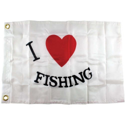 Прапор I Love Fishing Taylor 30х46 см нейлон подвійний друк латунні люверси США Прапор I Love Fishing Taylor 30х46 см нейлон подвійний друк латунні люверси США