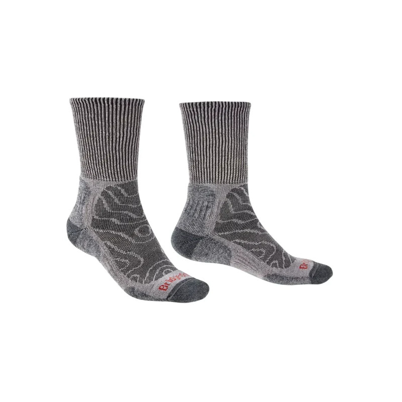 Шкарпетки Bridgedale Hike LightWeight Boot сірі L Merino Comfort легка вентилююча конструкція 3D-формована п’ятка
