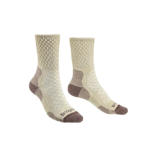 Шкарпетки Bridgedale Hike LightWeight Boot Wmn пісочний M мериносове вовно з технологією Merino Comfort та плоским швом