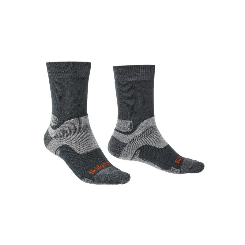 Шкарпетки Bridgedale Hike MidWeight Boot XL Кам'яний сірий 26% нової вовни Merino Comfort Fusion