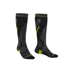 Шкарпетки Bridgedale Ski LightWeight Over Calf чорний/лайм S висота голенища Over calf технологія Fusion